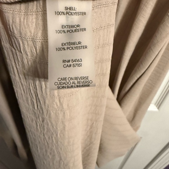 Calvin Klein NWOT Maxi Cinched Waist Tan Flowy Sleeveless Dress Size 14 - Picture 6 of 6